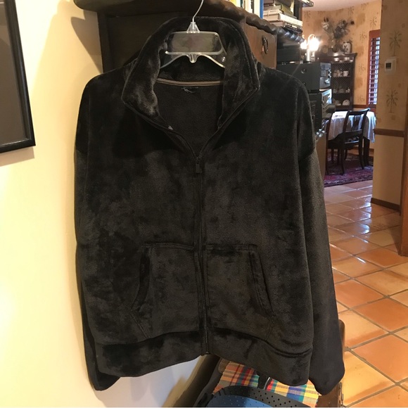 VELOUR CHOCOLATE BROWN BOMBER JACKET Large-XLarge NWOT - Picture 6 of 15